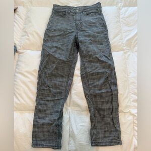 American Eagle Outfitters Gray Plaid Cropped Pants